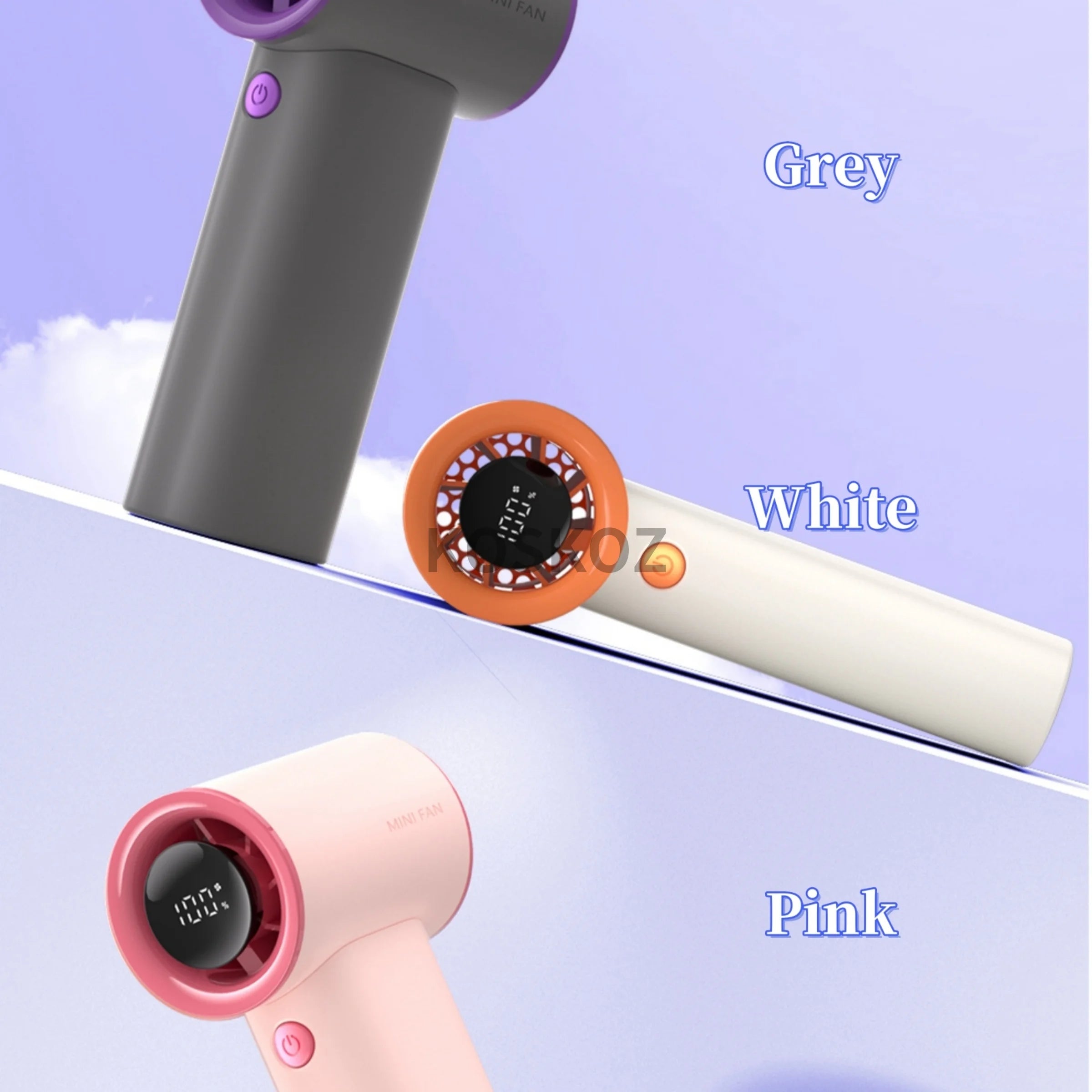 Handheld Portable Turbo Fan, 3600mAh USB Rechargeable Mini Small Pocket Fan with 5 Speeds for Travel/Outdoor/Vacation/Concerts