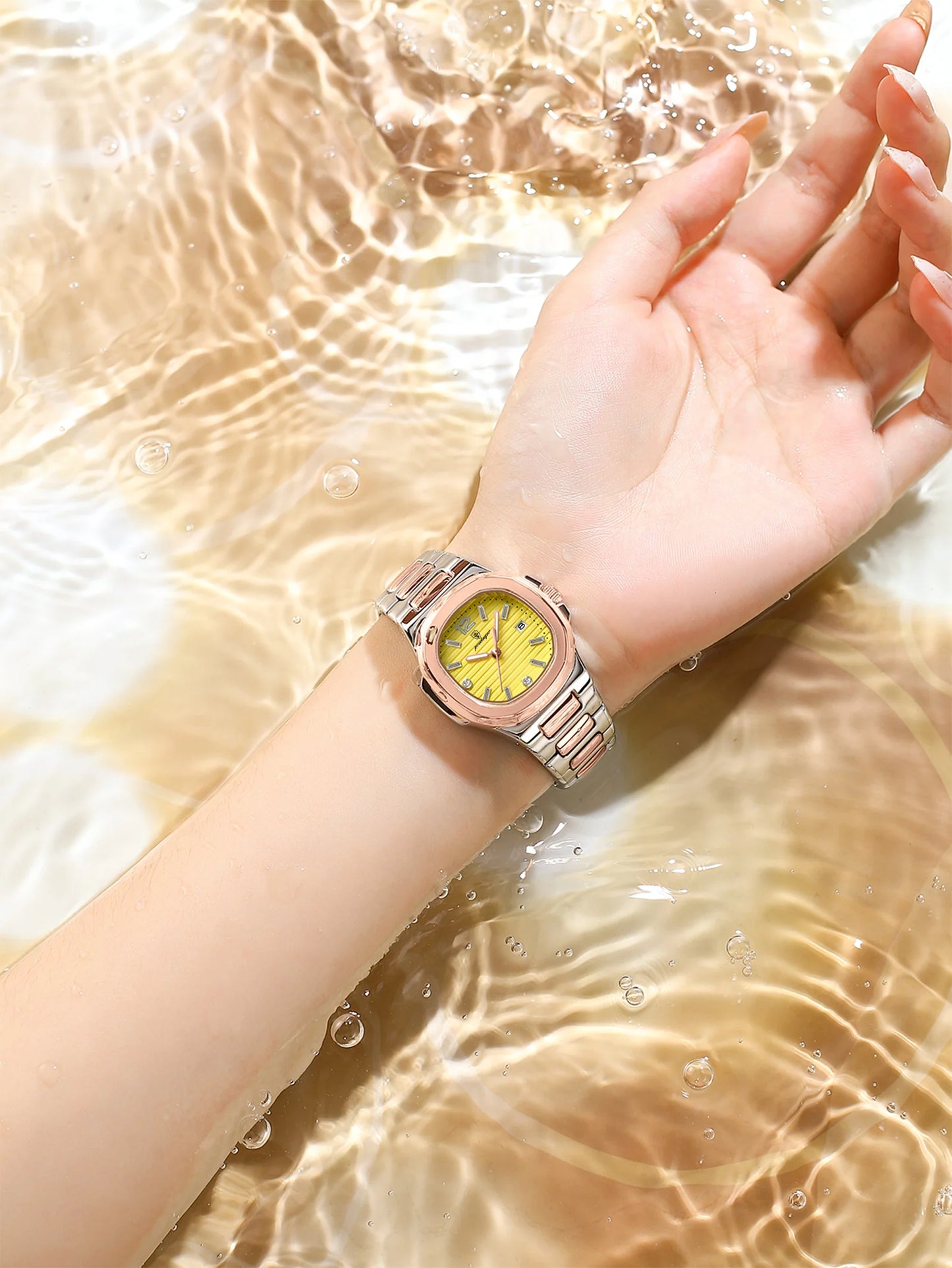 POEDAGAR 708 Brand Name Chinese Female Quartz Watch ECO Steel Strap Water Resist Date Display Ultra Thin Casual Wristwatch