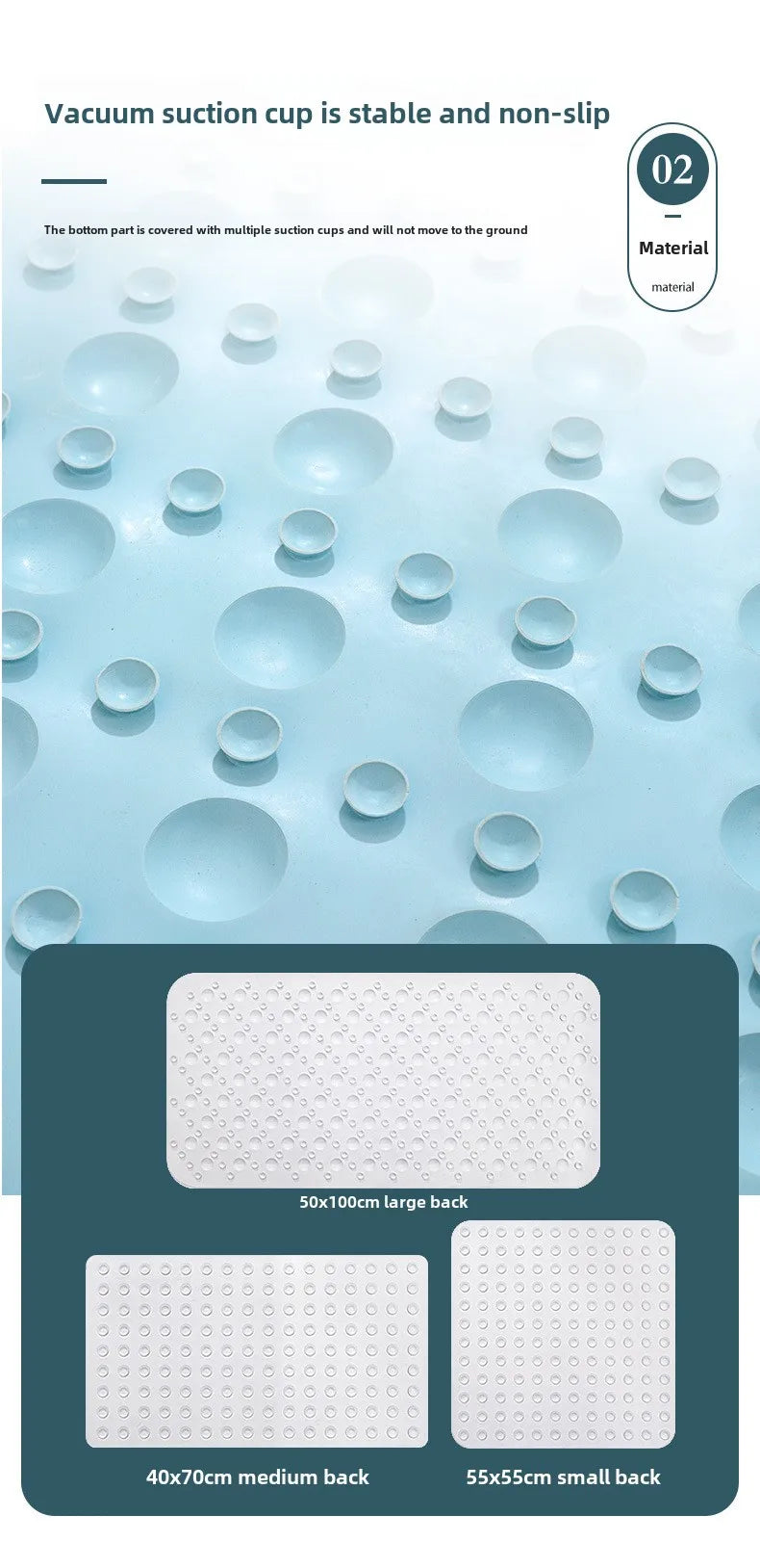 Bathroom Mat Anti-slip Grip Mat Soft Shower Massage Mat Bathtub Carpet Shower Mat Floor Mats Hotel High End Feel 2025