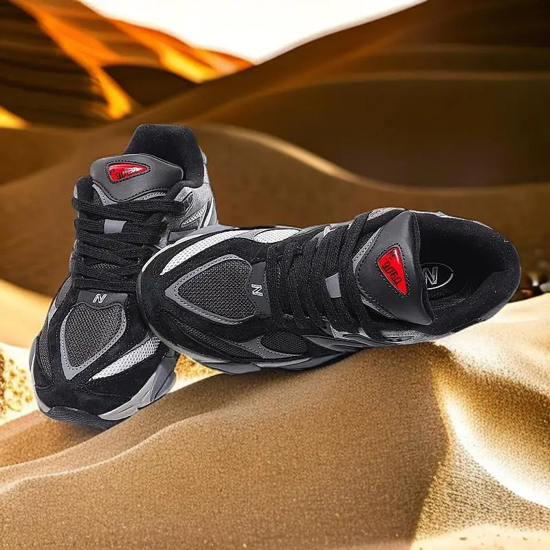 New series of dad shoes, retro distressed, dark  gray, height increasing, men's and women's running shoes