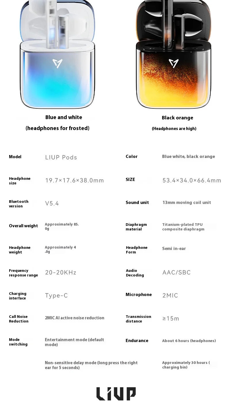 Glowing Gaming Bluetooth Earphones High Quality Sound Long Battery Life True Wireless Earbuds For Sports And Fitness