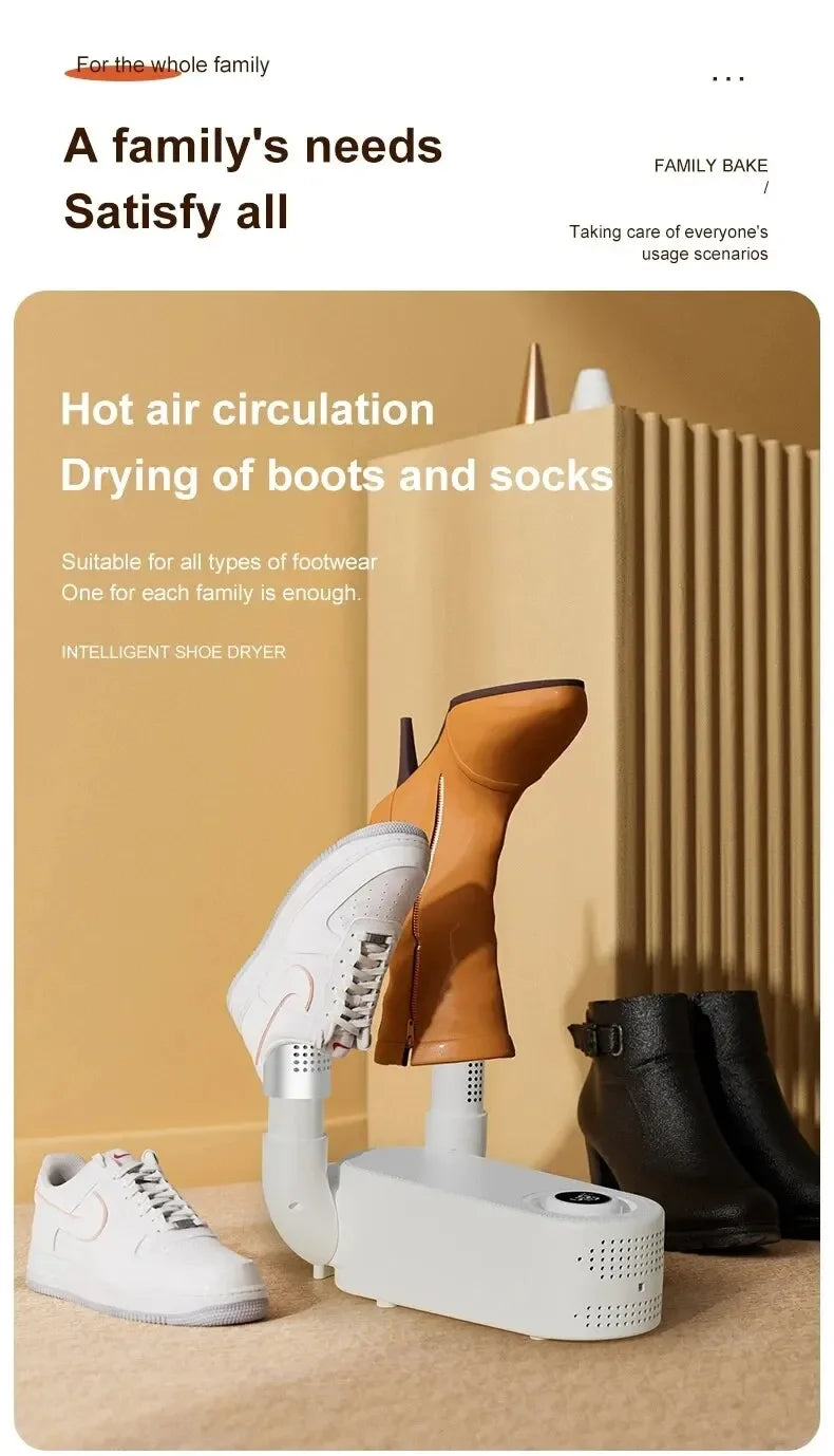 Electric Shoe Dryer Boot Warmer 42°C Shoe UV Foot Boot Dryer Eliminate Odor Fast Drying Boot Deodorizer Multifunction Sock Dryer
