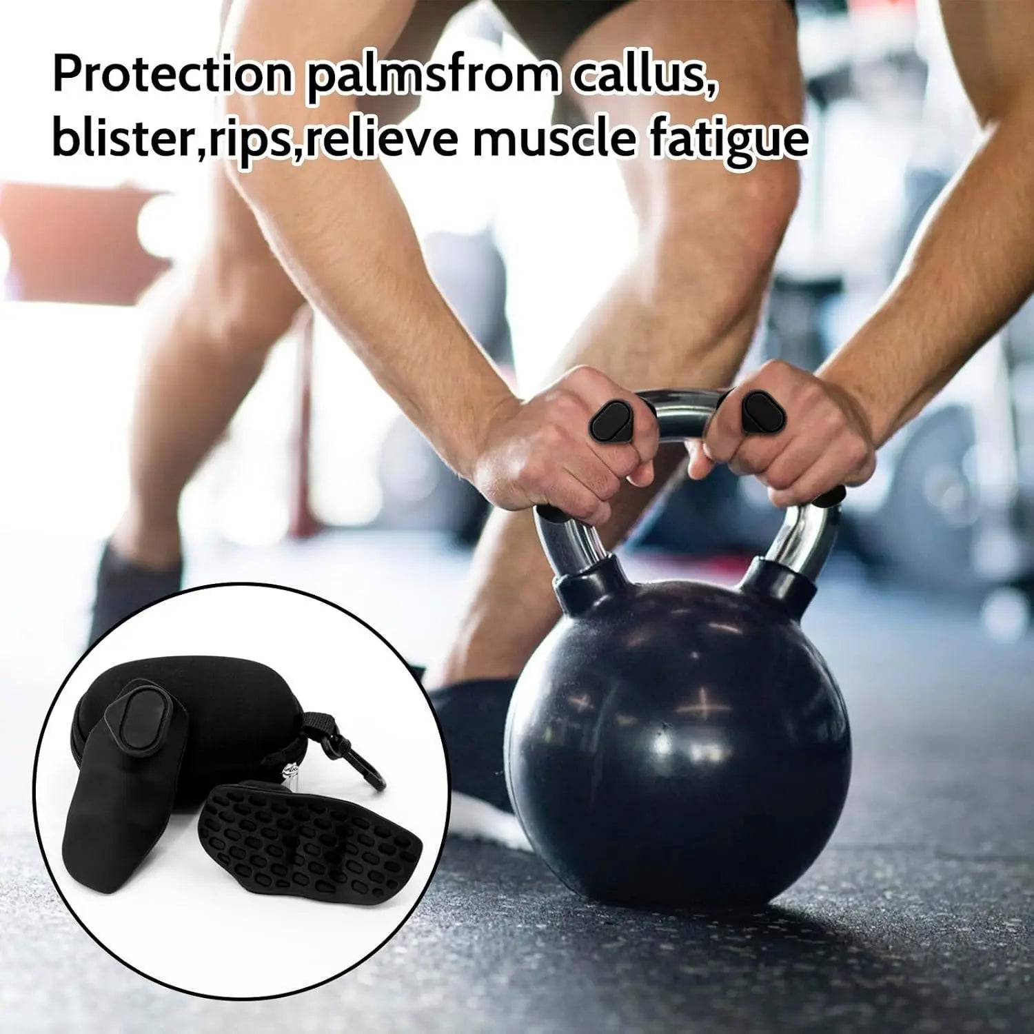 Anti-Slip Weight Lifting Grips Shock-Absorbing Gloves Callus Prevention Unisex Gym Gloves Pull-Up Bar Grips Training Gear