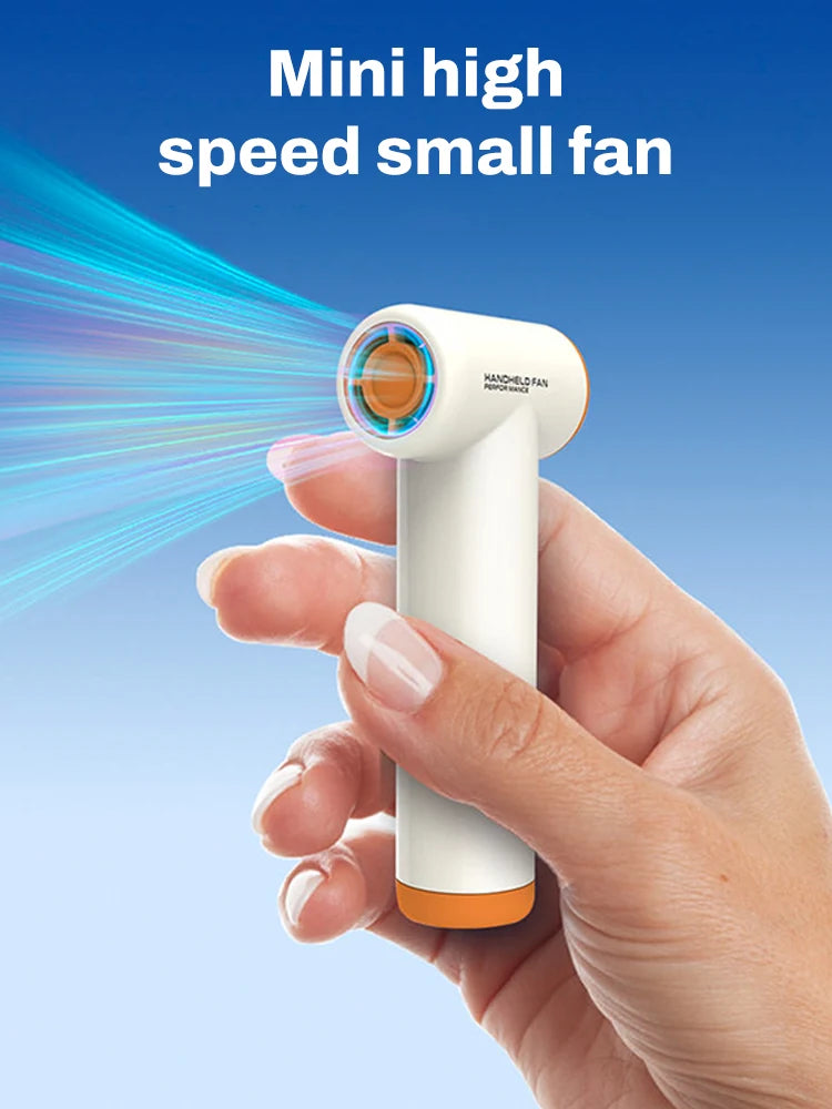 90000RPM Handheld Portable Turbo Fan, Super High-speed Fan with 4-speed, 4000mAh, USB-C Rechargeable Personal Battery Operated