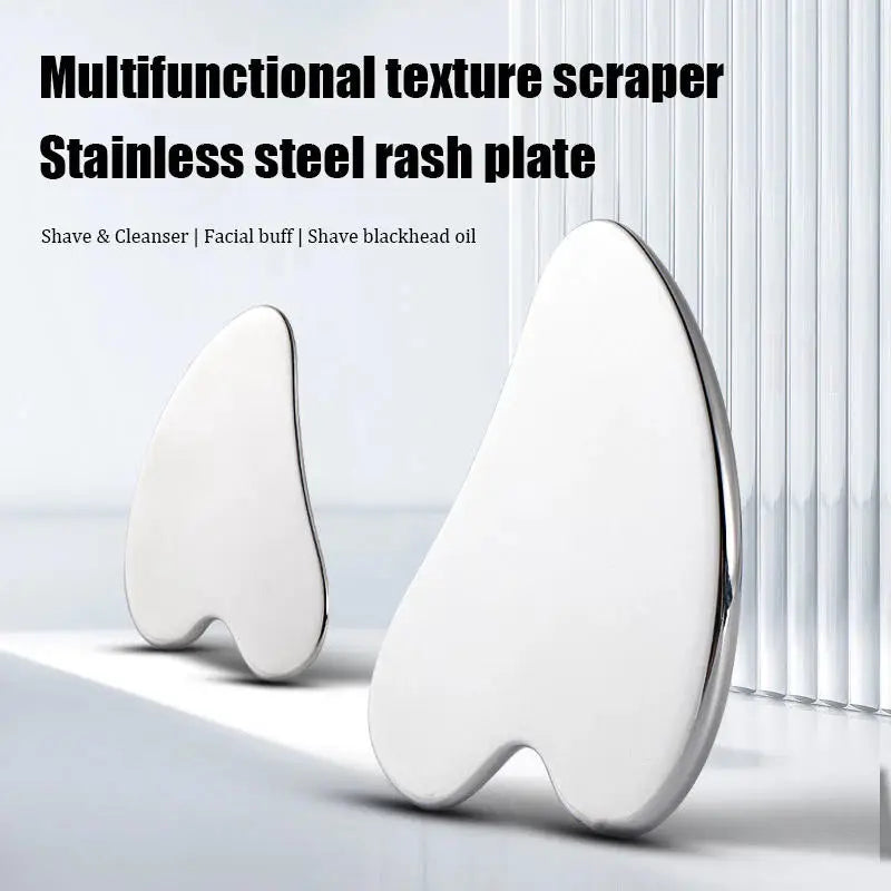 Gua Sha Board Guasha Massage for Face Stainless Steel Body Massager Facial Scraping Plate SPA  Guasha Scraper for Neck Back