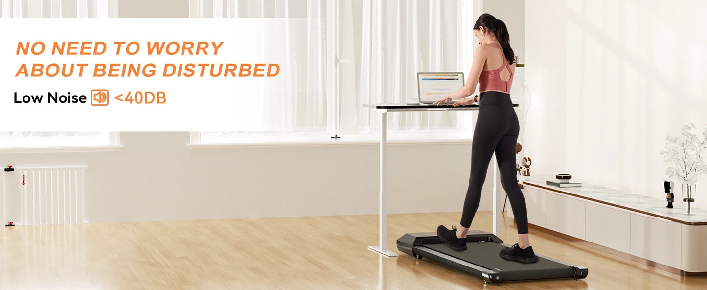 2in1 Walking Pad Mini Treadmill Portable for Home&Office Under Desk LCD Screen Max 250lbs Quiet Treadmills Exercise Machine