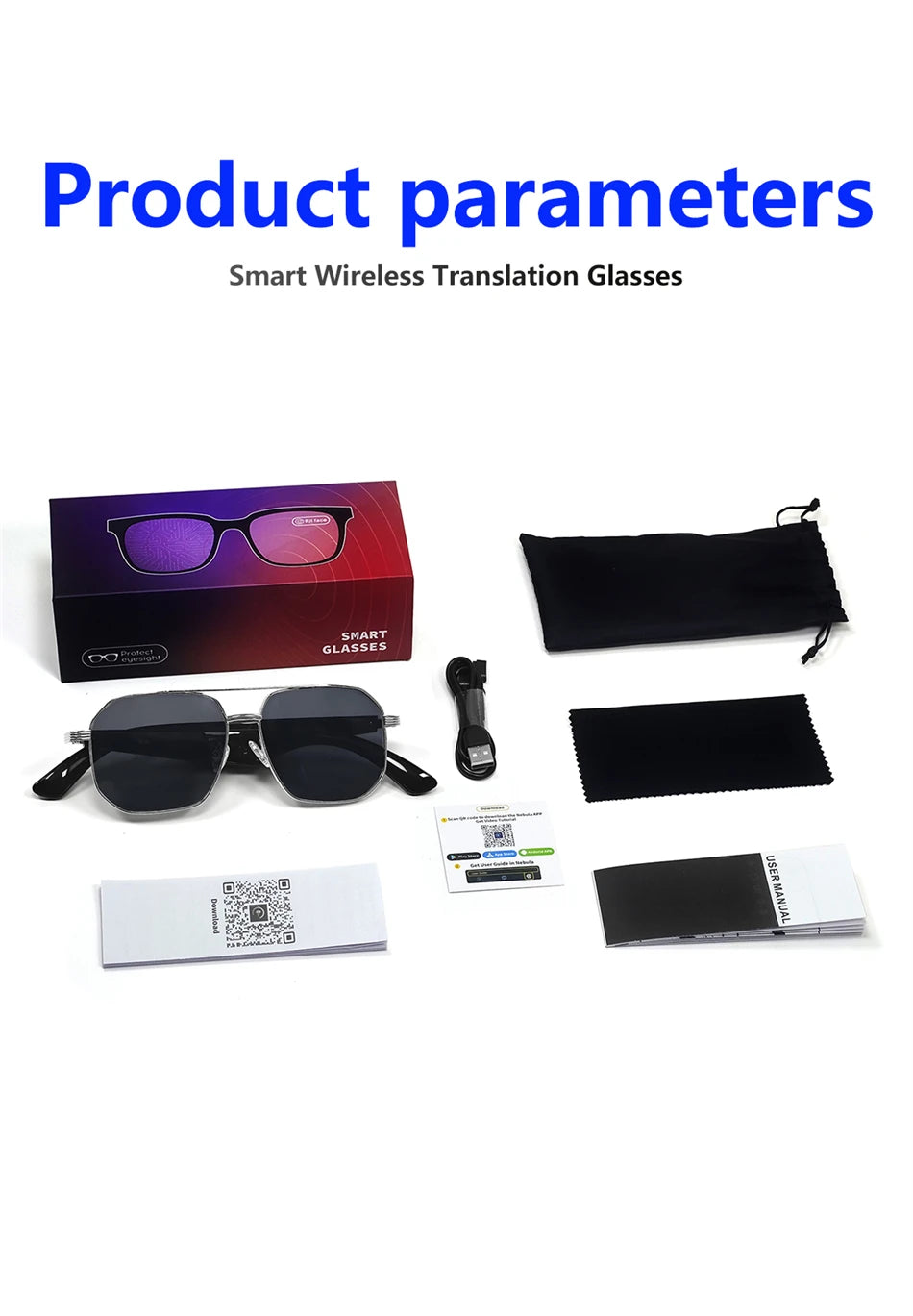 2025 Smart Glasses Fashion Luxury Men Women Polygonal Eye Protection Sun Glasses Trendy Retro Driving Sports AI Goggle Shades