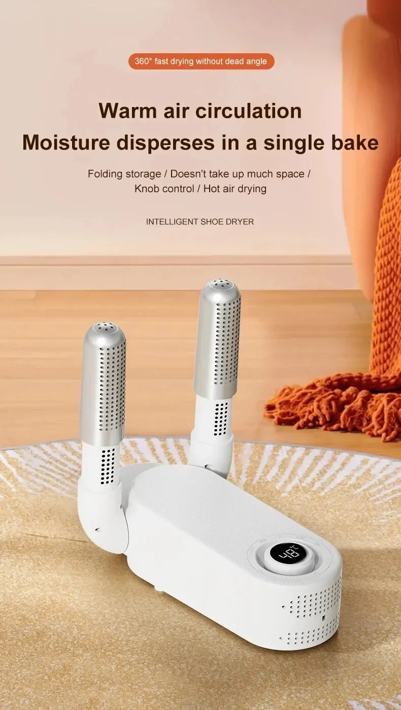Electric Shoe Dryer Boot Warmer 42°C Shoe UV Foot Boot Dryer Eliminate Odor Fast Drying Boot Deodorizer Multifunction Sock Dryer