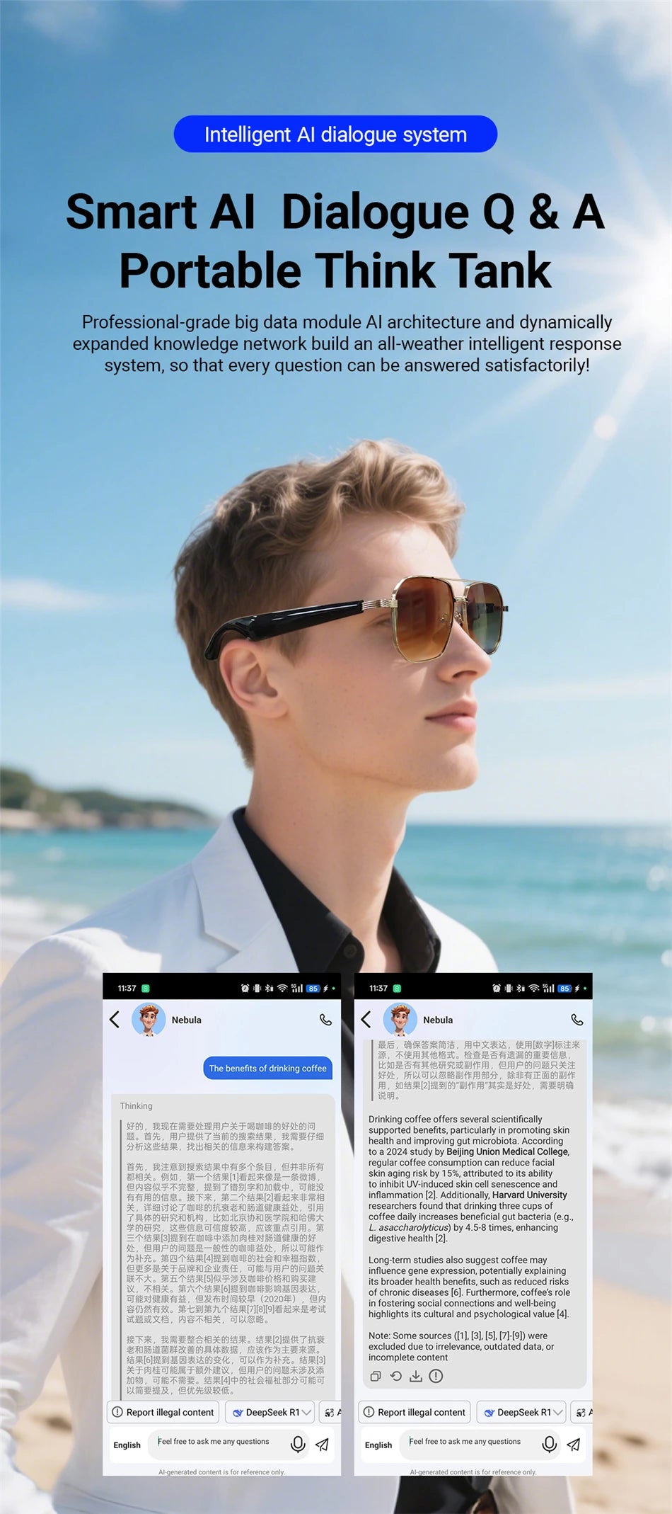 2025 Smart Glasses Fashion Luxury Men Women Polygonal Eye Protection Sun Glasses Trendy Retro Driving Sports AI Goggle Shades