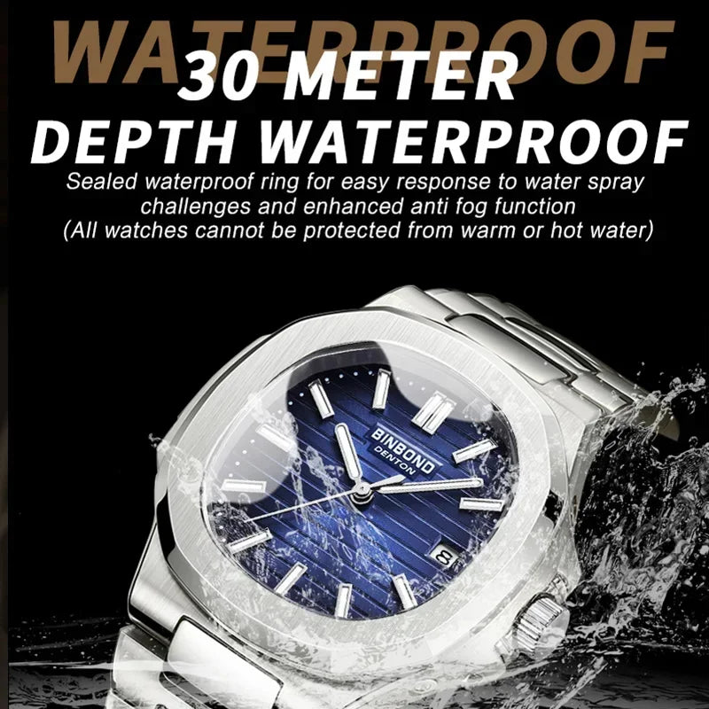 New Casual Business Movement Clock Men Luxury Watch Automatic Watches Mens Fashion Quartz Wristwatches Gifts Relogio Masculino