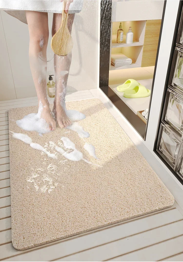 Bathroom Non-slip Mat Shower Room Bathing Foot Mat Wire Ring Toilet Floor Mat Household Waterproof Mat