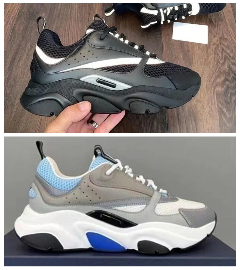 New Model Retro Thick Bottom Dad Shoes Unisex Sports Casual Breathable Heightening B22