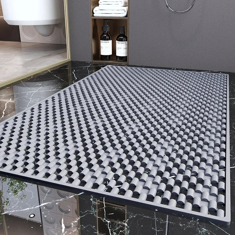 1PC Non-Slip Bath Mat Anti Fall Bathroom Floor Mat Household Bathroom Toilet Area Mat Shower Foot Mats Easy Clean Waterproof Mat