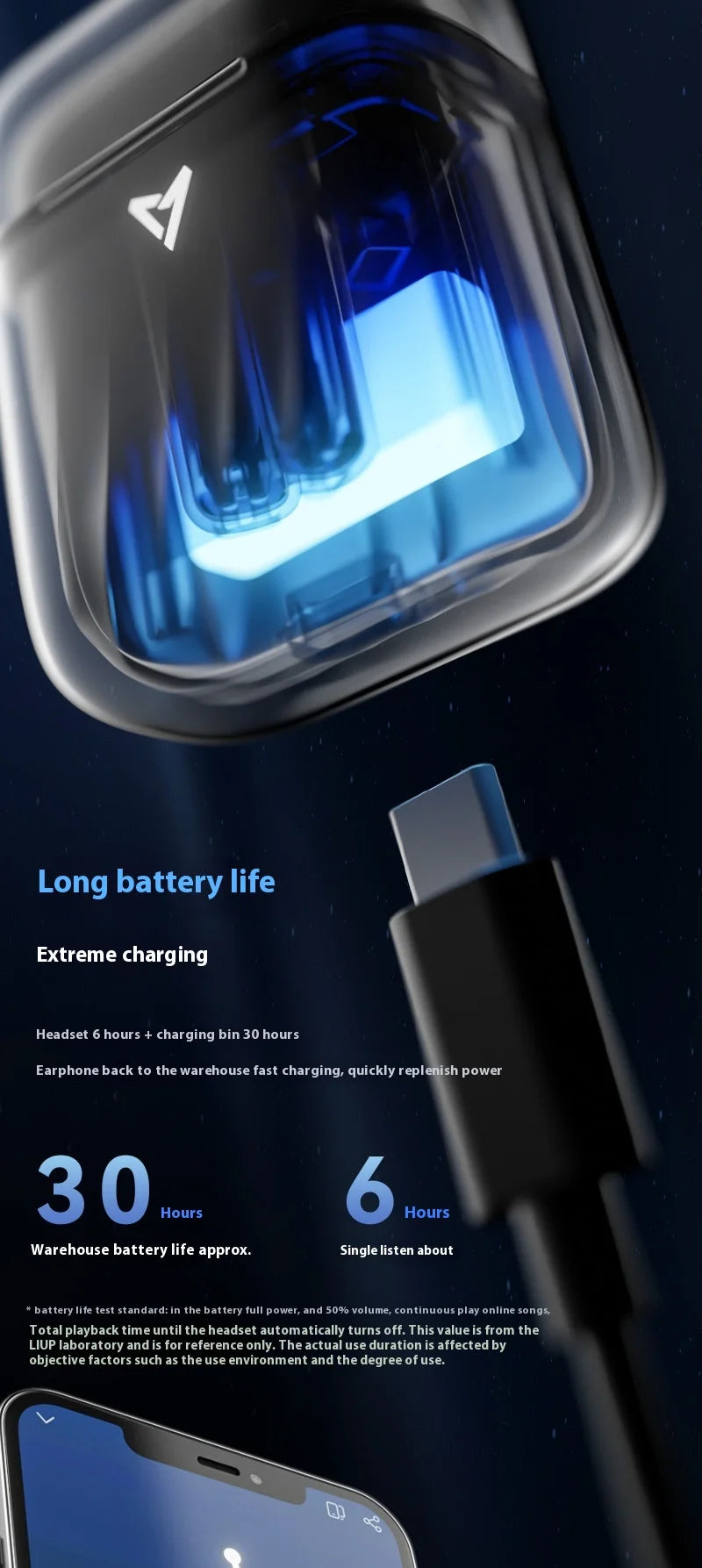 Glowing Gaming Bluetooth Earphones High Quality Sound Long Battery Life True Wireless Earbuds For Sports And Fitness