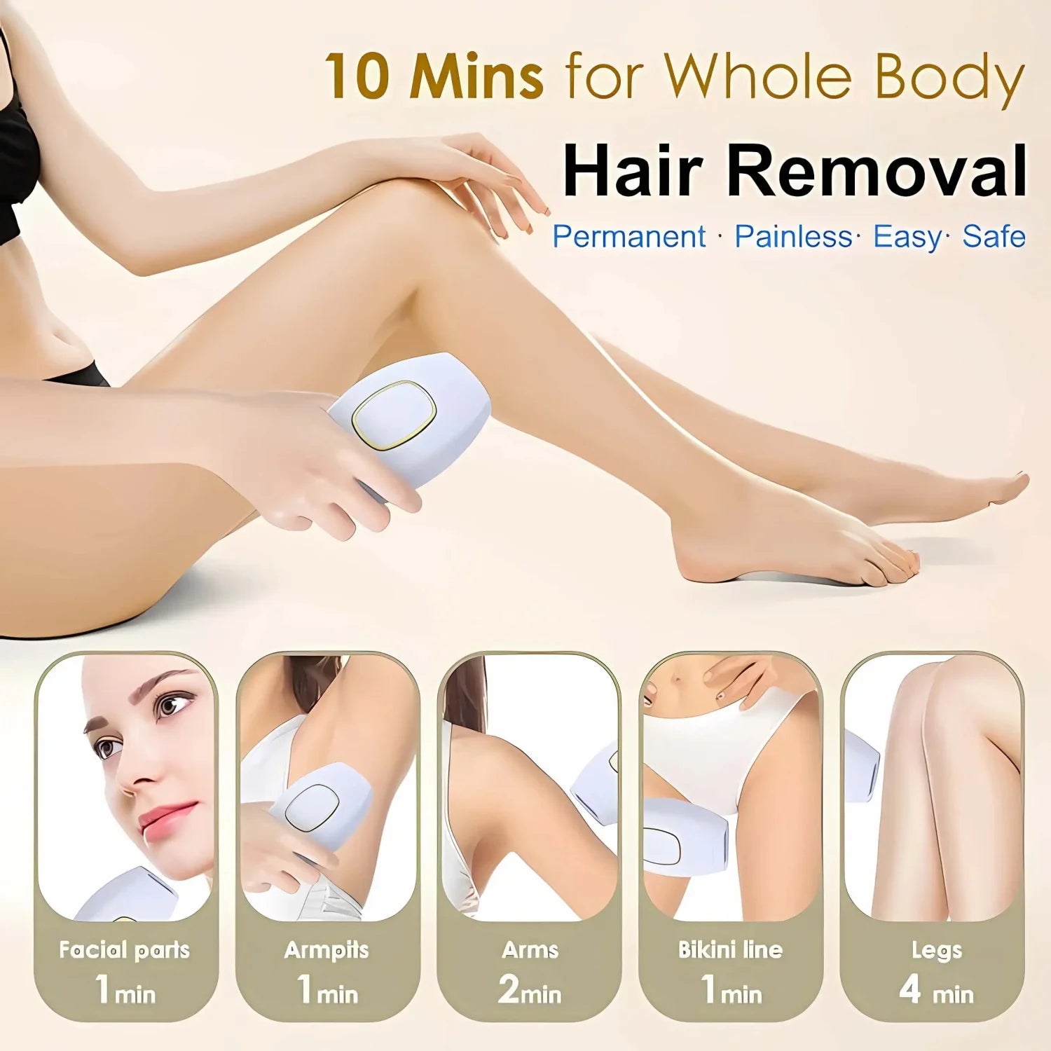 Hair Laser Depilator Electric Painless Depilator Home IPL Pulses Hair Removal Handset Women Men Painless Razor Tool