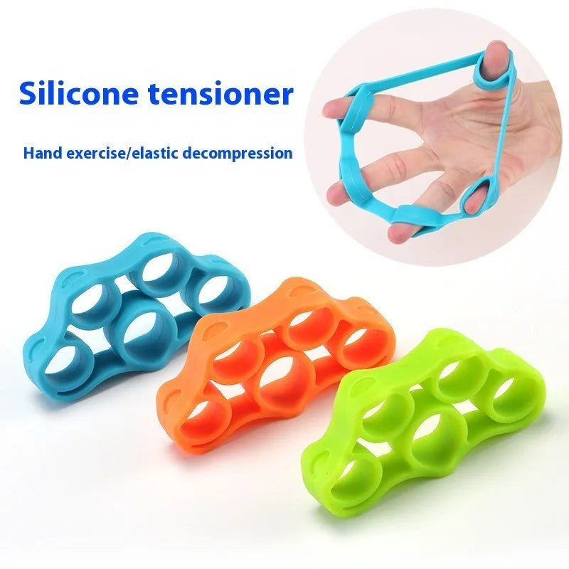 Hand Grip Strengthener Gripper Finger Strengthener Excercise Equipment in Home Elastic Silicone Wrist Gripper Resistance Belt