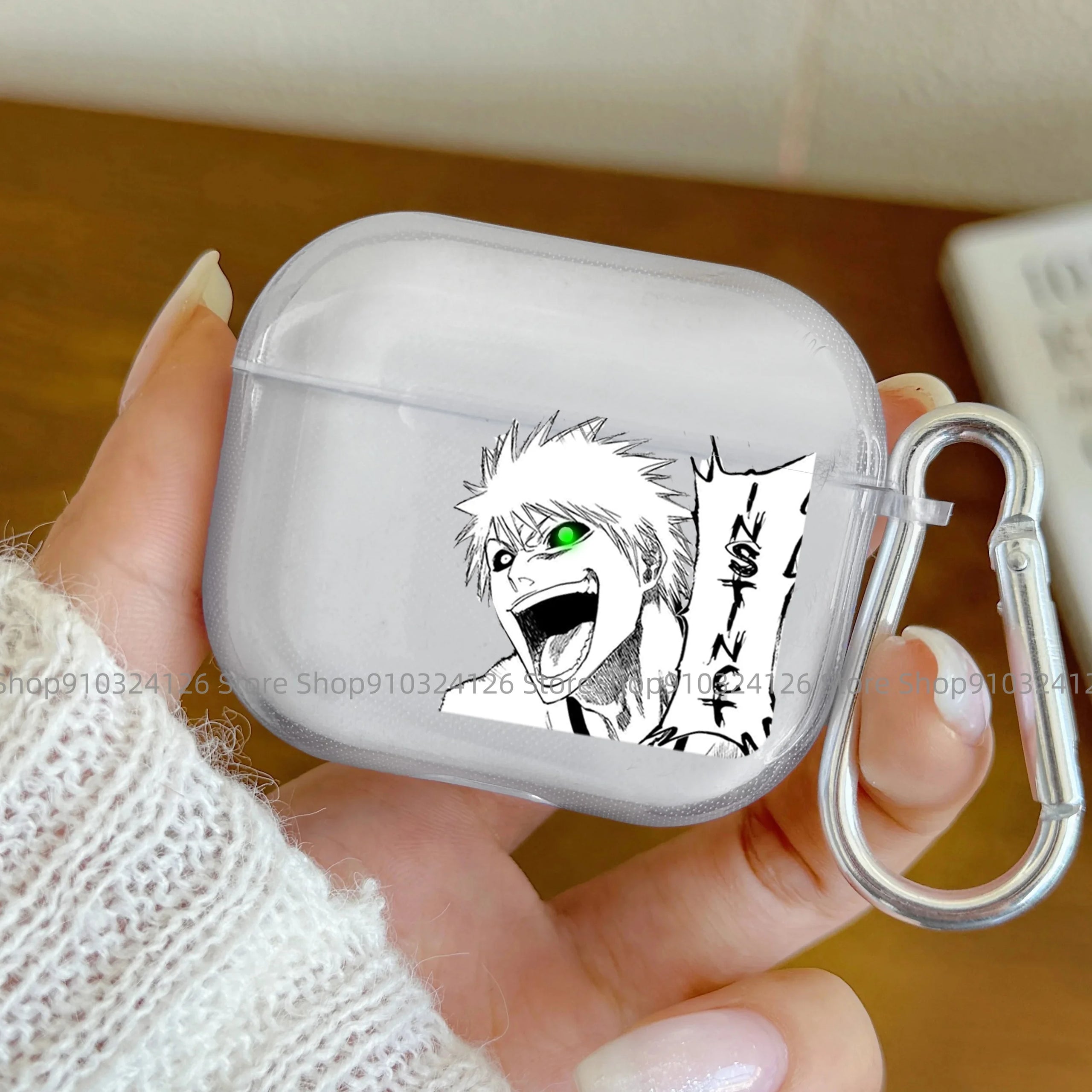 Anime Bleach Wave Kurosaki ichigo Japan Case for Airpods  Pro 2 1 3 Soft Silicone Cover Air Pods4 1/2/3Earphone Cover