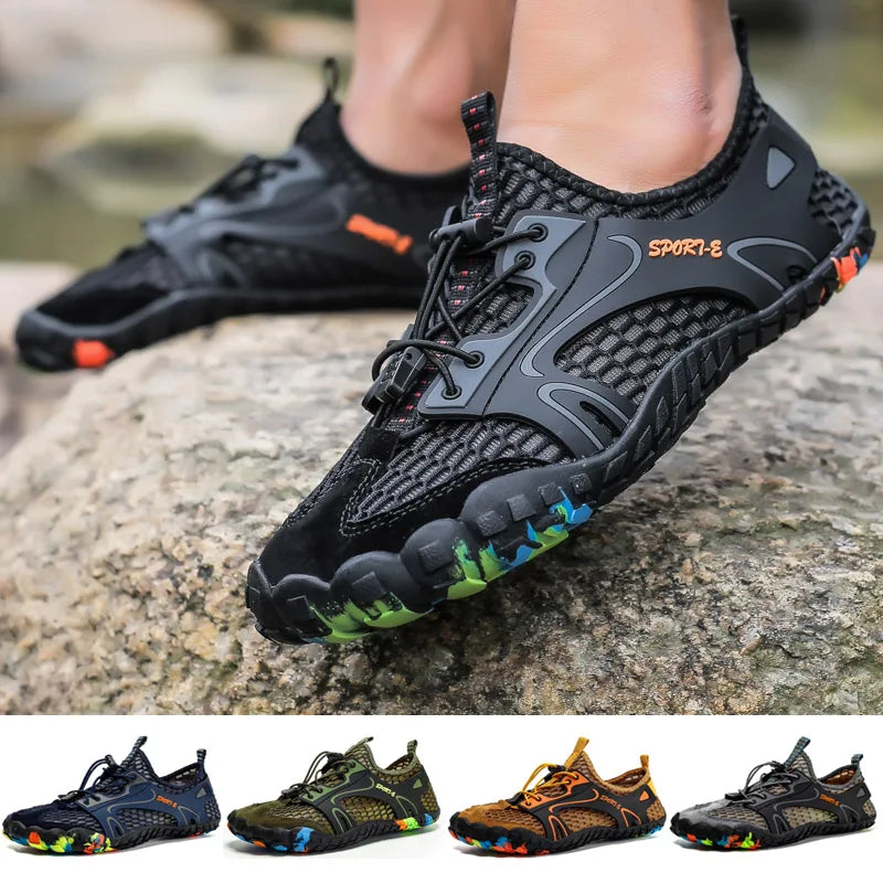 Men Running Shoes 2025 New Casual Mesh Breathable Lace-Up Sport Shoes Male Fashion Lightweight Non-Slip b30 Walking Shoes