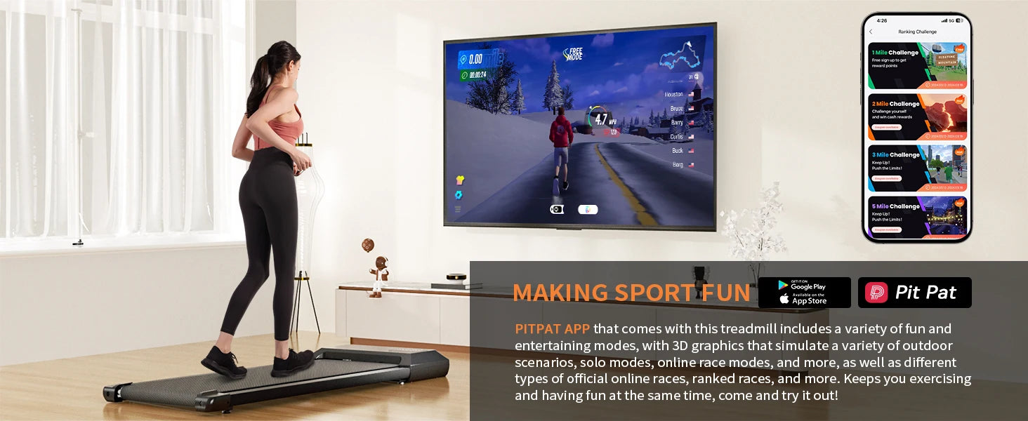 2in1 Walking Pad Mini Treadmill Portable for Home&Office Under Desk LCD Screen Max 250lbs Quiet Treadmills Exercise Machine