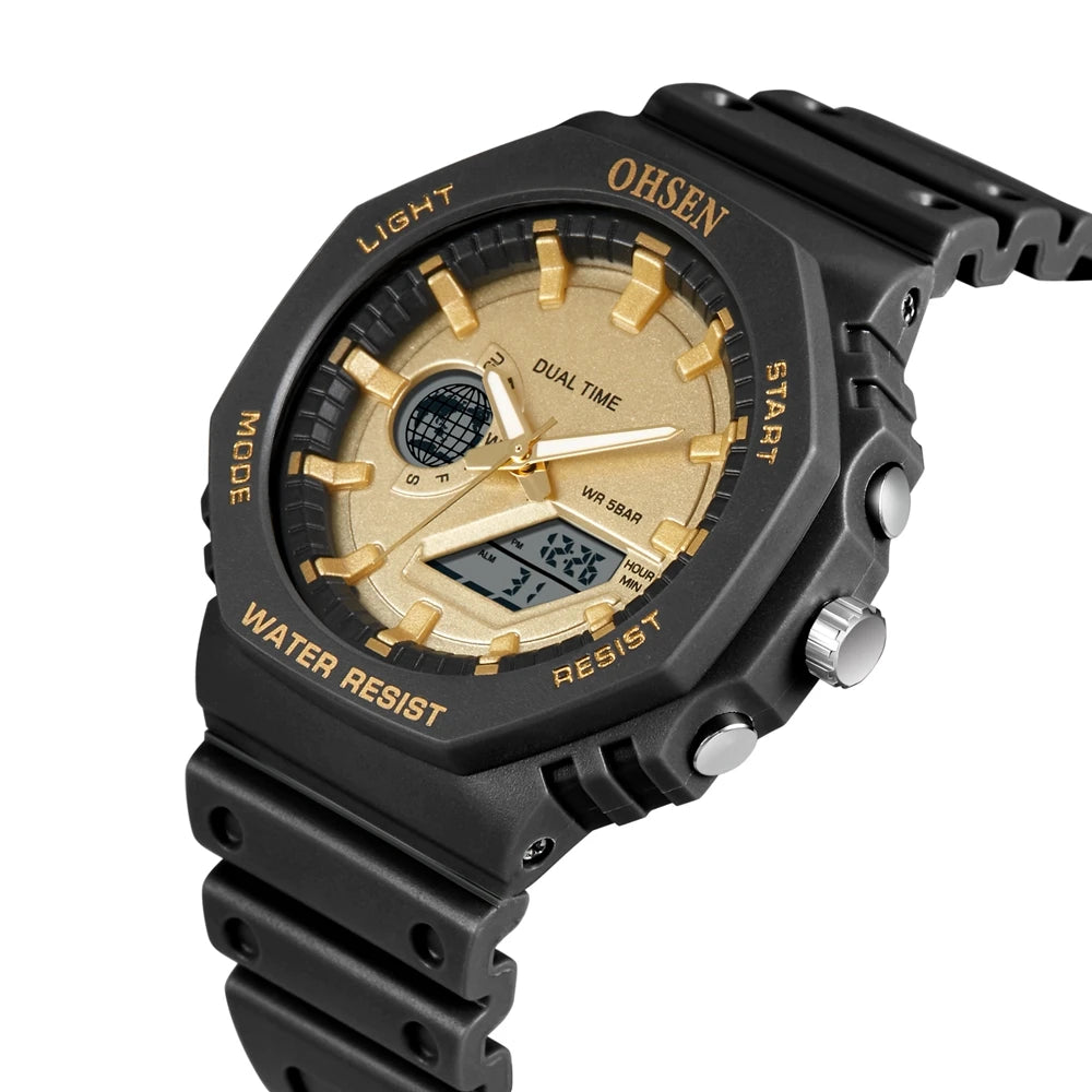 Digital Watch Military Waterproof Sport Quartz Men Watches Dual Time Black G style Fashion Tactical Electronic Wristwatch Clocks