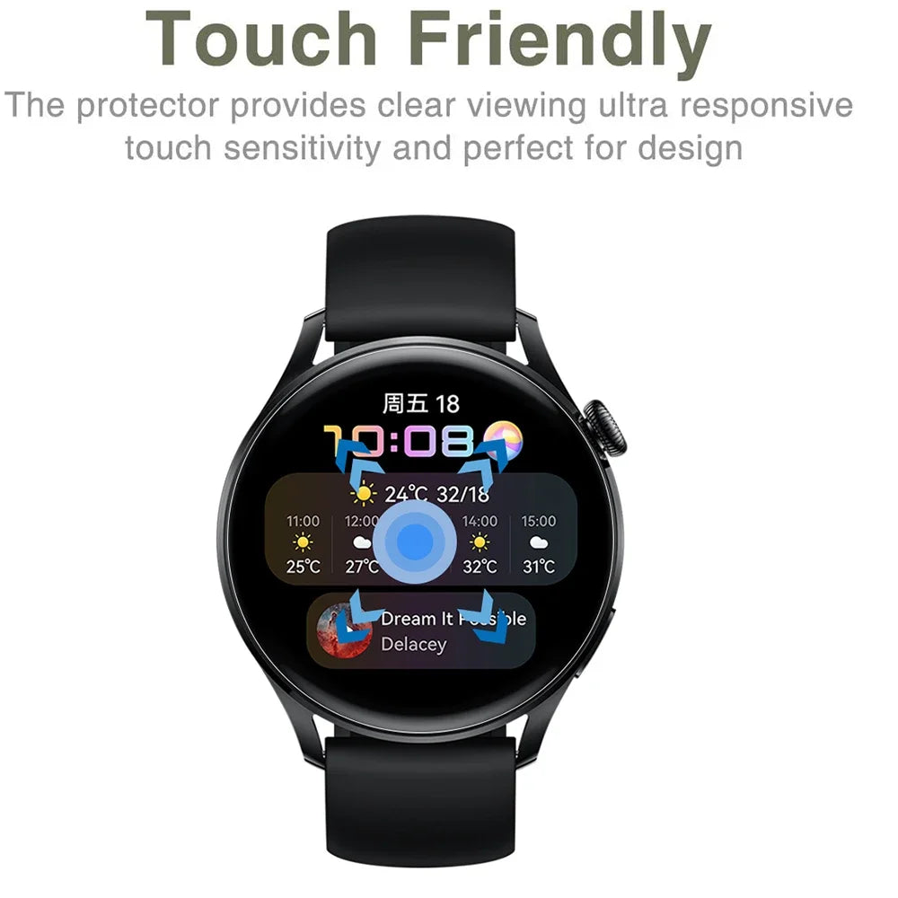 3Pcs For Casio AE-1500WH Smart Watch Clear Ultra Slim Soft Hydrogel Repairable Film Screen Protector -Not Tempered Glass
