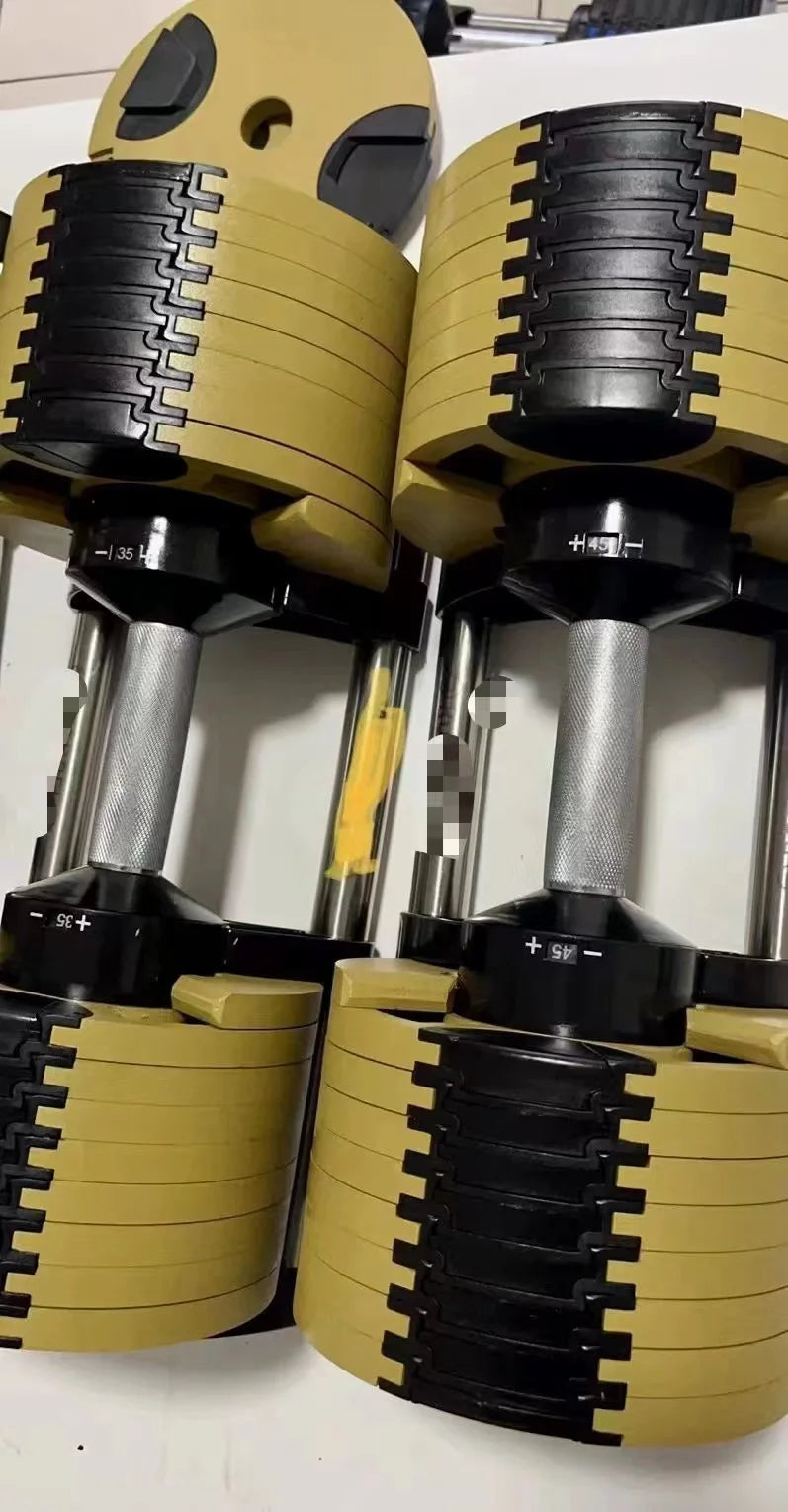 2024 New Arrivals Premium Quality 32kg 36kg 80lb 90lb 100lb 2kg Increments Adjustable Dumbbell with Bracket