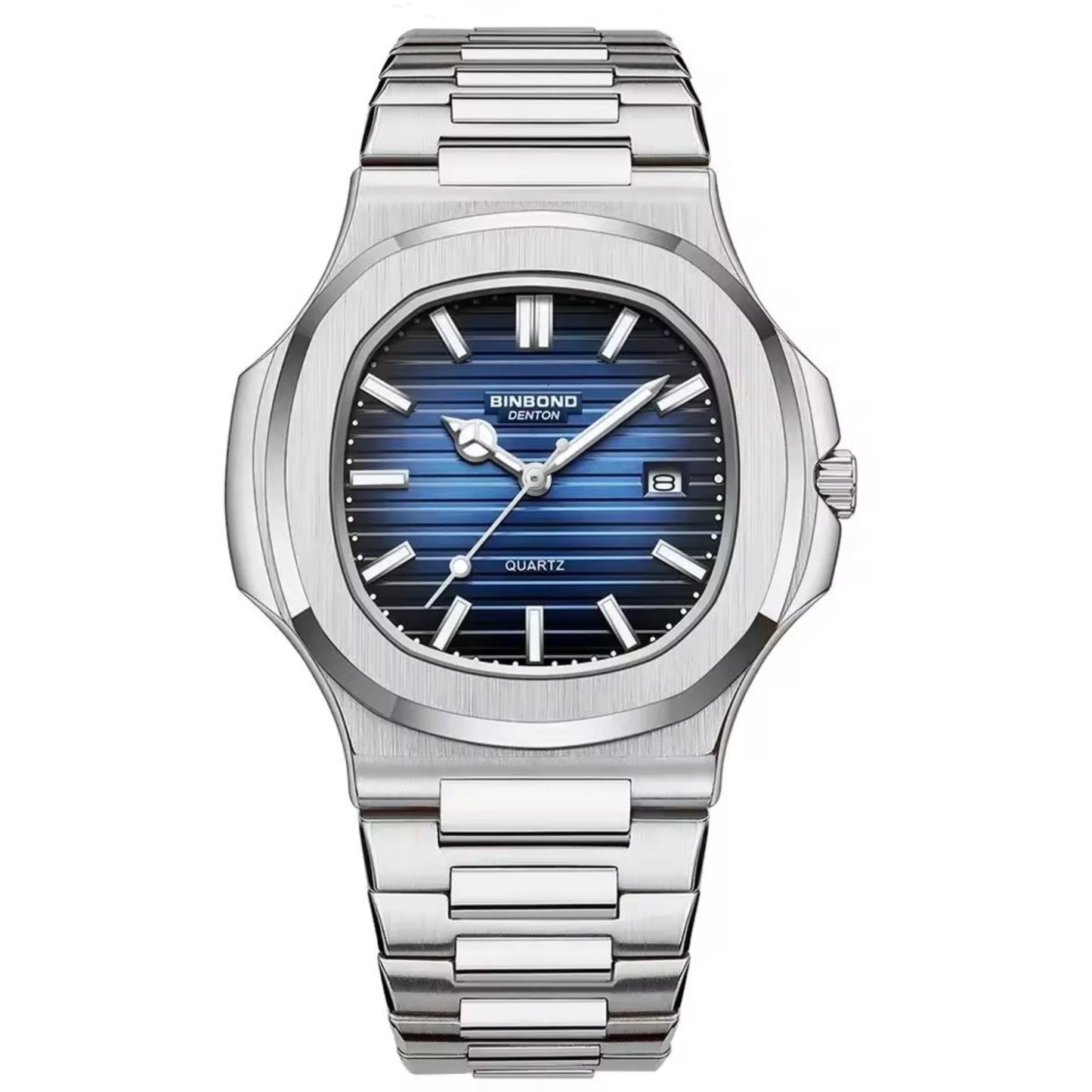 Deluxe Casual Men's Watch Waterproof Luminous Date Calendar Function Stainless Steel Quartz Men's Business Watch Fashion Gift