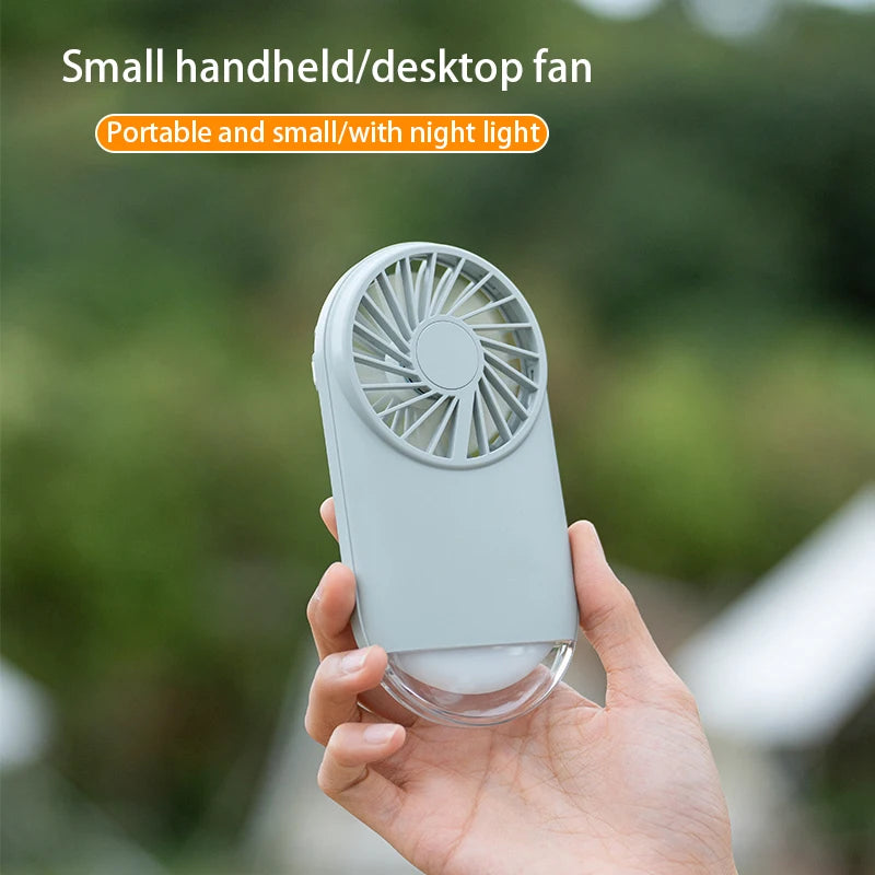 Handheld Turbo Fan Mini Portable Hand, 1200mAh USB Rechargeable Personal, Battery Operated Pocket Fan with 4 Speeds for