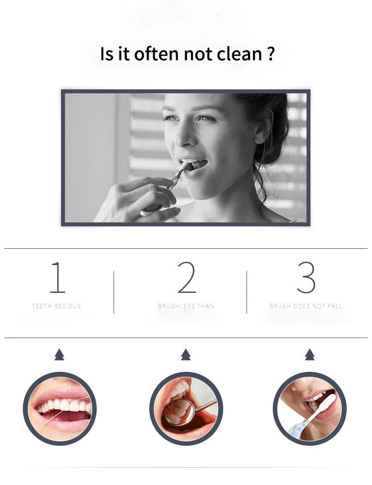 360° Ultrasonic Electric Toothbrush U Shaped for Adults Sonic Vibrations Tooth Brush with Charging Base Blue LED Light Whitening