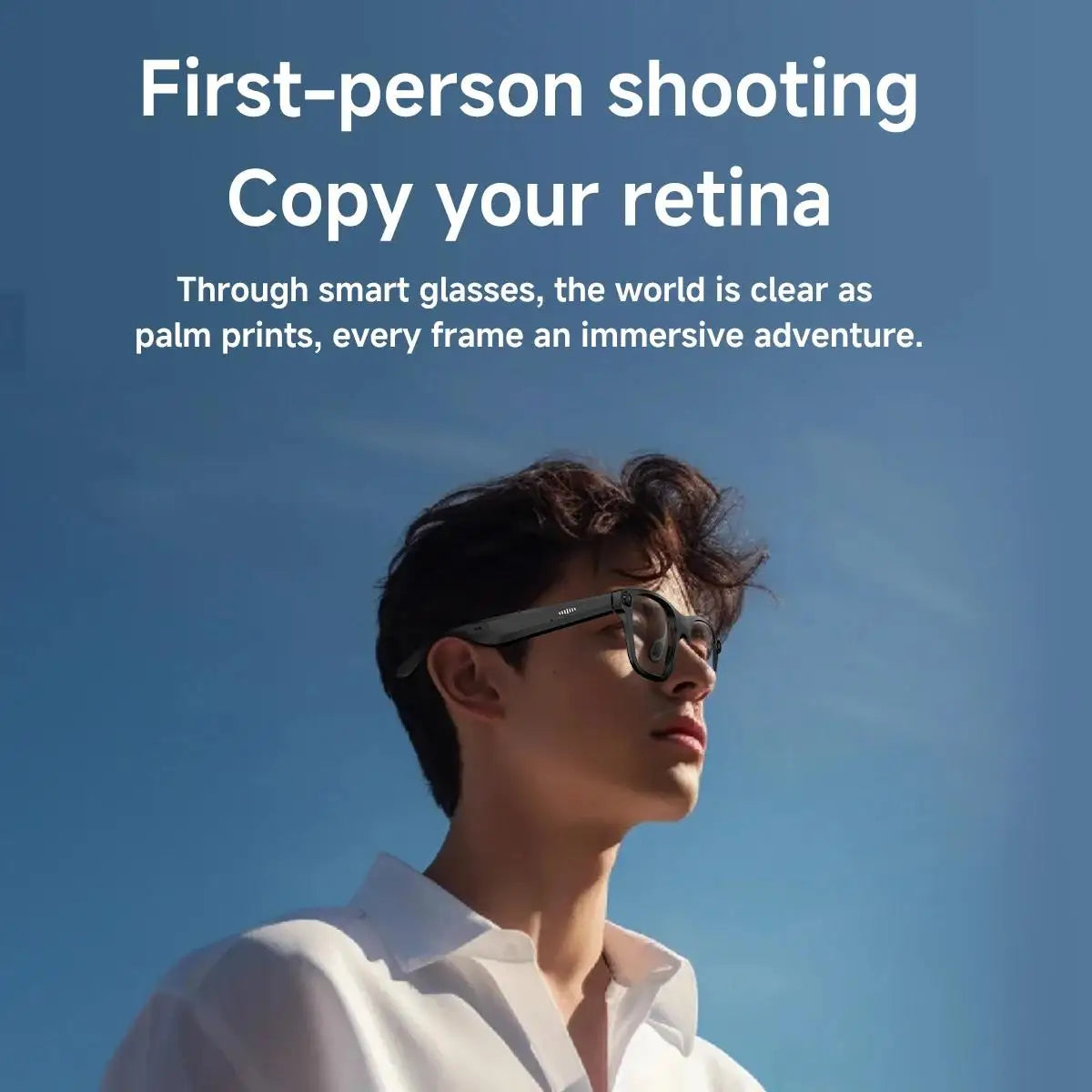 AI Smart Glasses With 5MP Camera Translation Voice Control WIFI Transmission Bluetooth Call Music Playback Intelligent Glasses