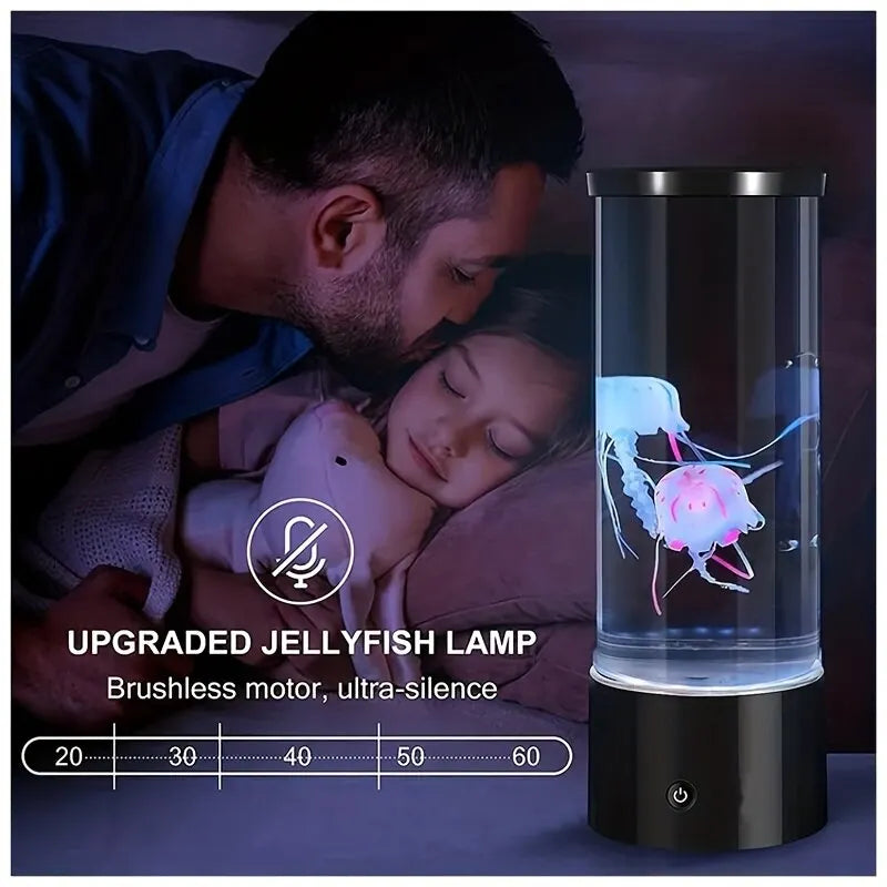 Jellyfish Lamp LED Night Light Remote Control Color Changing Home Decoration Lights Aquarium Birthday Gift for Kids USB Charging
