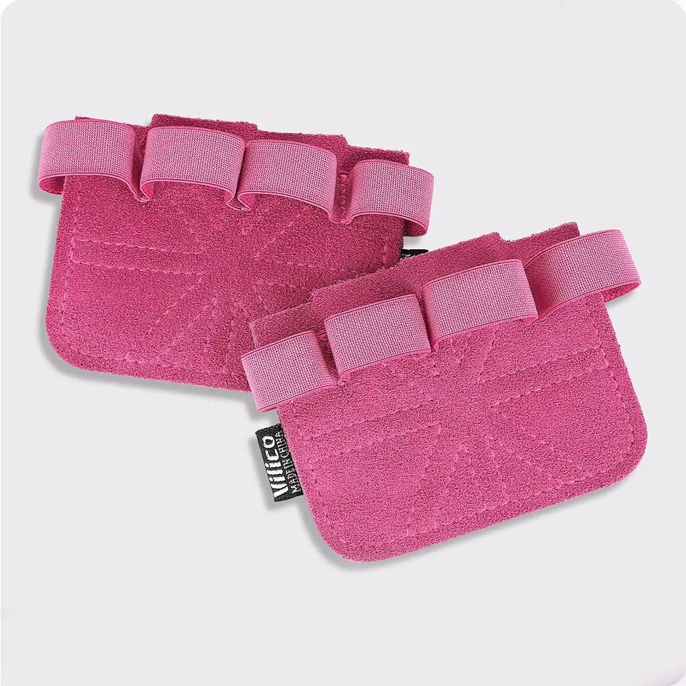 1Pair Leather Weight Lifting Training Gloves Palm Protection Breathable Gym Gloves Grips Anti-Skid Thicken