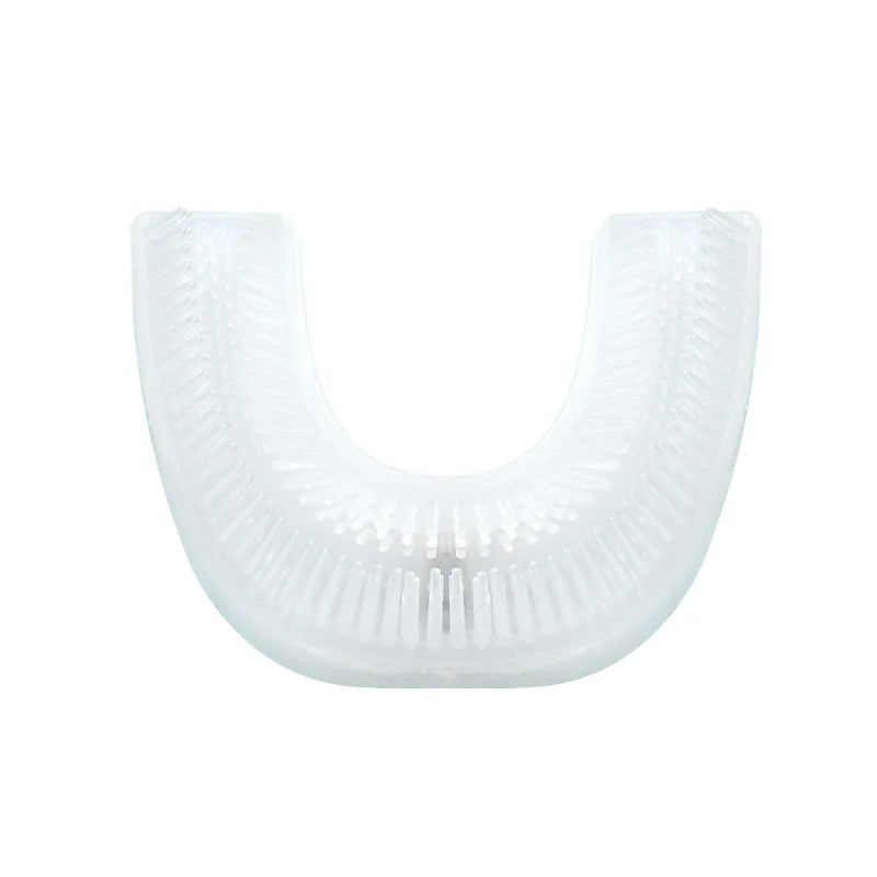 360° Ultrasonic Electric Toothbrush U Shaped for Adults Sonic Vibrations Tooth Brush with Charging Base Blue LED Light Whitening