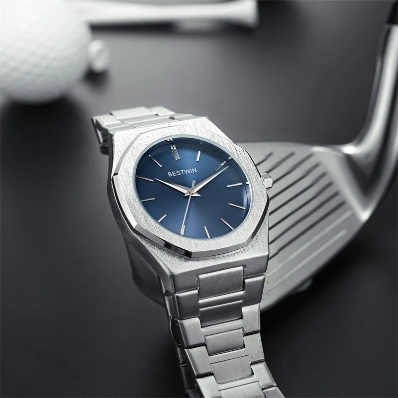 Quartz Watch For Men Original Top Brand All Black Stainless Steel Men's Wristwatch Classic Business Waterproof Japan Movement
