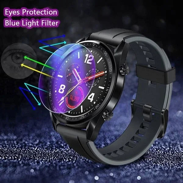 2Pcs For Casio GM-B2100 GM-2100 GA-2100 Smart Watch 2.5D Slim Clear / Anti Purple Light 9H Tempered Glass Screen Protector Film