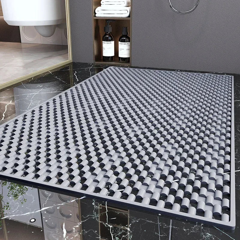1PC Non-Slip Bath Mat Anti Fall Bathroom Floor Mat Household Bathroom Toilet Area Mat Shower Foot Mats Easy Clean Waterproof Mat