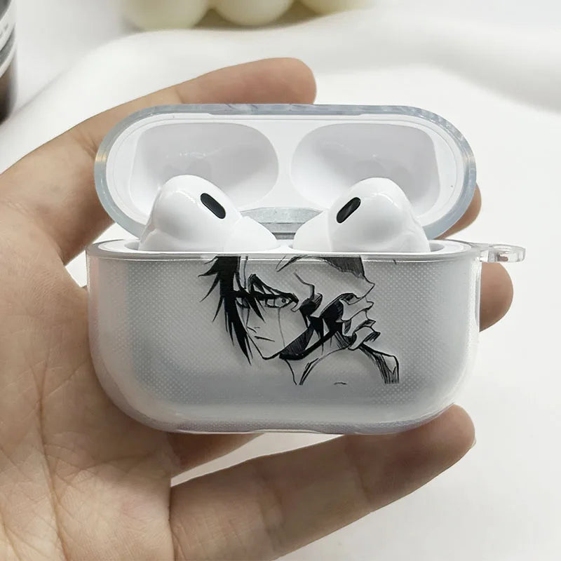 Anime Ulquiorra Cifer Transparent TPU Case for Airpods  Pro 2 1 3 Soft Silicone Cover Air Pods4 1/2/3Earphone Cover