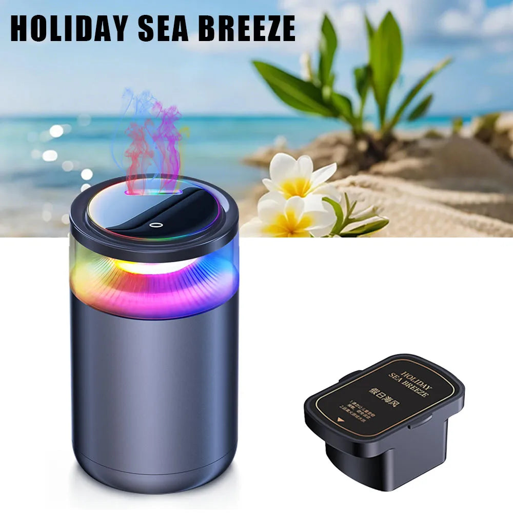 Caer Smart Car Air Aromatherapy Diffuser Rechargeable Air Freshener Colorful Lights Cloud Mist Auto Decoration with 3 Adjustable