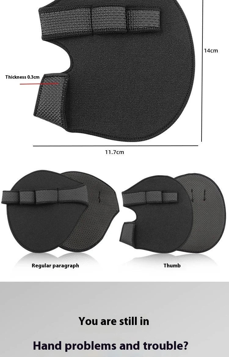 Anti-Slip Weightlifting Palm Glove Men Women Callus Hand Protector Gym Pull-Up Bar Dumbbell Sweat Absorb Non-Slip Grip Pain Blac