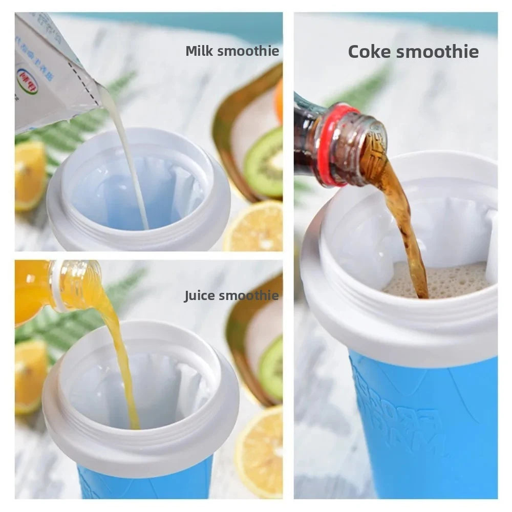 300mlSmoothie Cup PortableDouble LayerSmoothie MachineCan Make Milkshakes Juices Ice Cream Etc Great for Kids/friends and Family