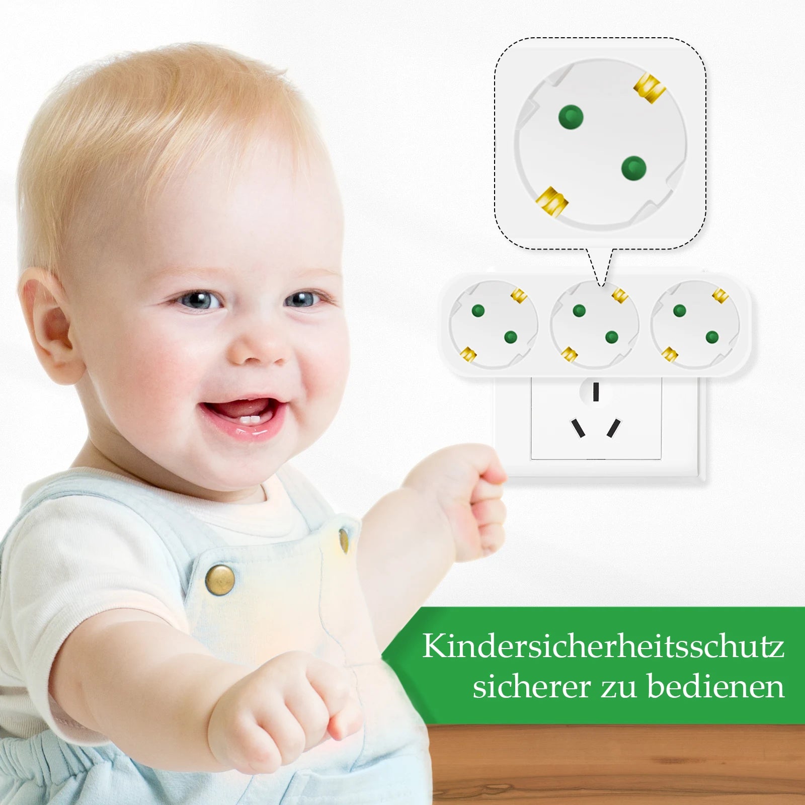 EU Electrical Socket 3 Outlets European Standard Adapter Expansion Power Socket 2Pin Plug Extension AC Converter Adaptor home