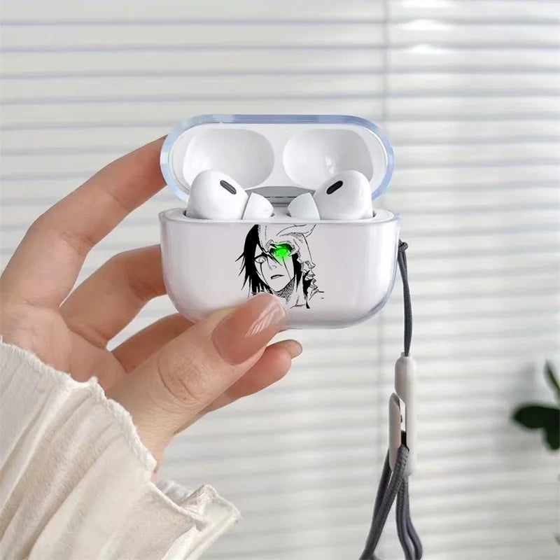 Anime Ulquiorra Cifer Transparent TPU Case for Airpods Pro 2 1 3 Soft Silicone Cover Air Pods4 1/2/3Earphone Cover