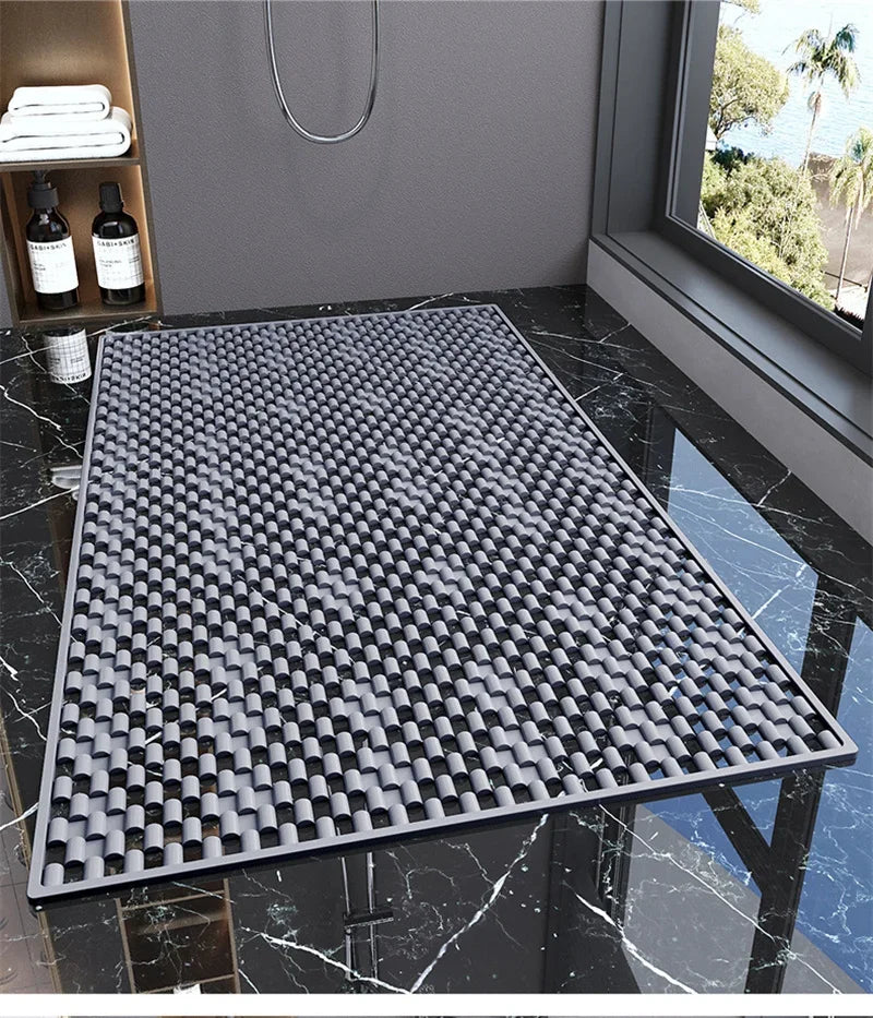 1PC Non-Slip Bath Mat Anti Fall Bathroom Floor Mat Household Bathroom Toilet Area Mat Shower Foot Mats Easy Clean Waterproof Mat