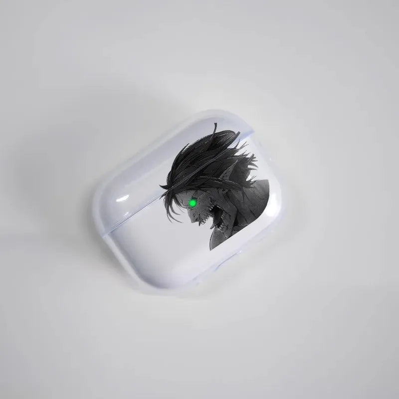 New Attack on Titan Eren Soft Case for AirPods 1 2 Pro 3 4 Wirless Bluetooth Headphone Cover Transparent Earphone Shell for Pro2