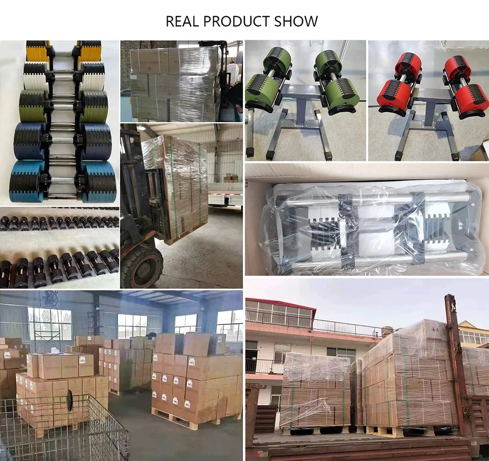 2024 New Arrivals Premium Quality 32kg 36kg 80lb 90lb 100lb 2kg Increments Adjustable Dumbbell with Bracket