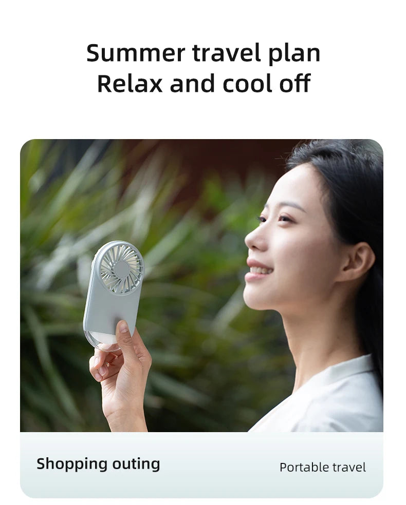Handheld Turbo Fan Mini Portable Hand, 1200mAh USB Rechargeable Personal, Battery Operated Pocket Fan with 4 Speeds for