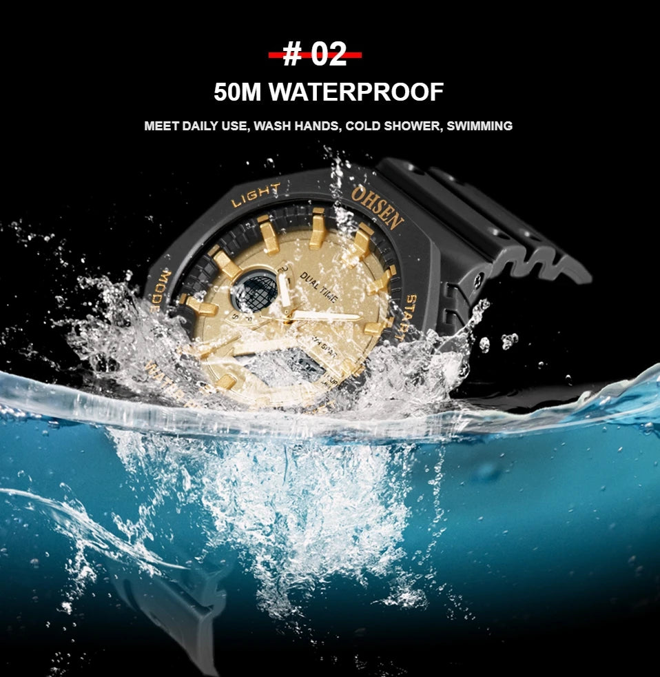 Digital Watch Military Waterproof Sport Quartz Men Watches Dual Time Black G style Fashion Tactical Electronic Wristwatch Clocks