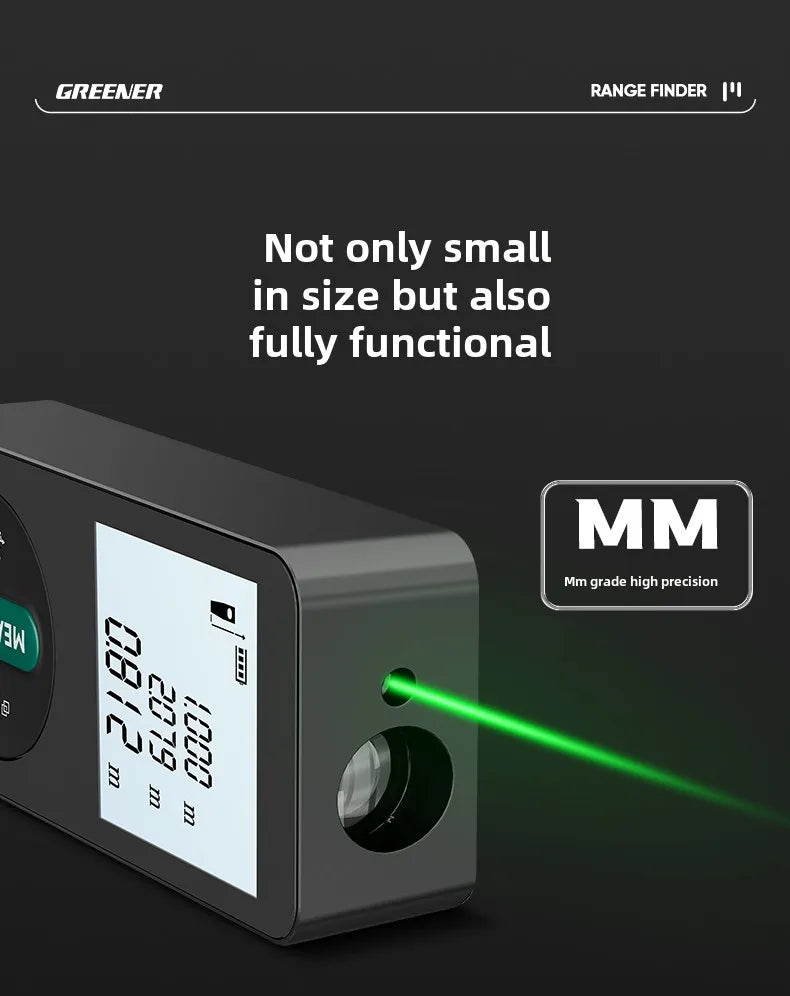 Handheld Laser Rangefinder with Green Red Infrared, Electronic Measuring Tool, High Precision Measuring Instrument