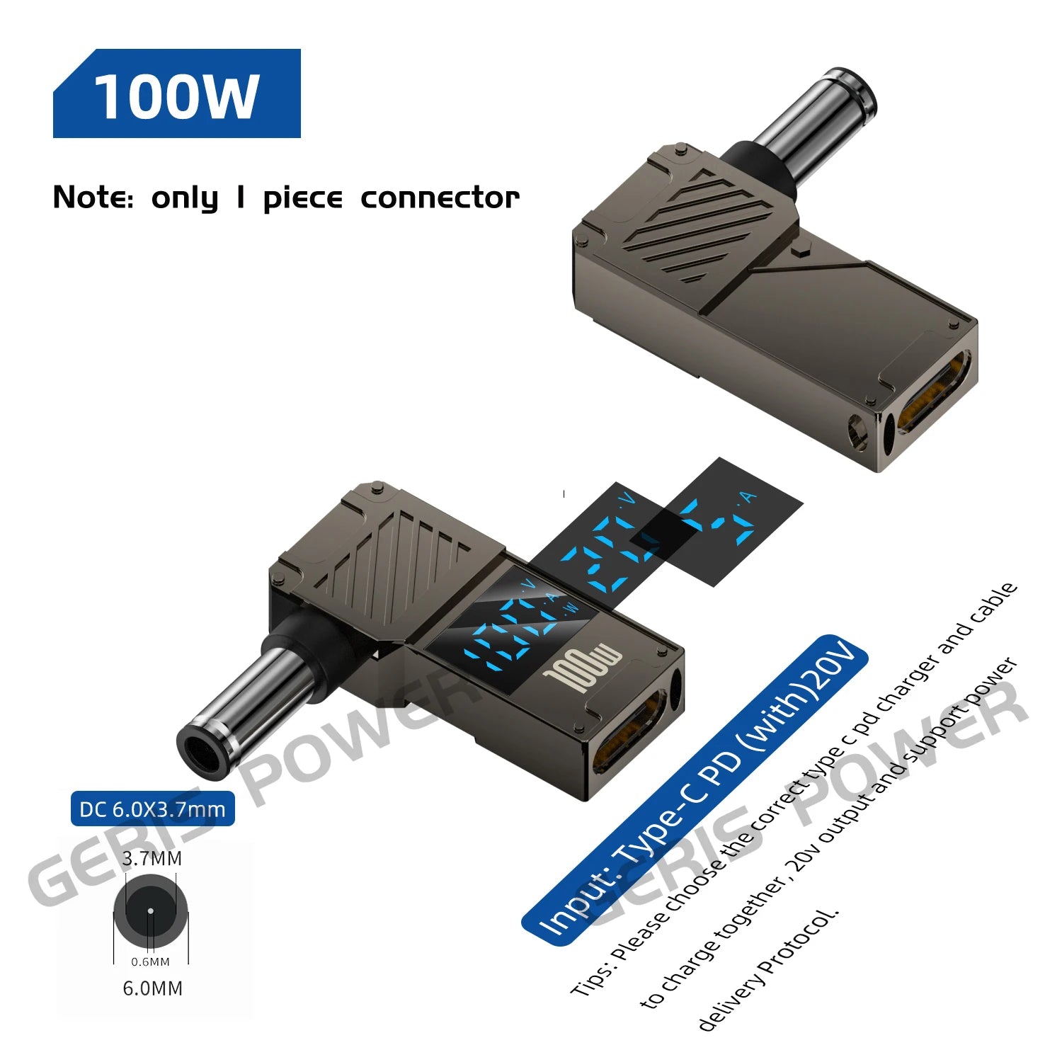 65W 90W 100W USB Type C PD to Laptop Computer Notebook Power Adapter Converter for Asus Dc Power Connector Jack for Lenovo HP