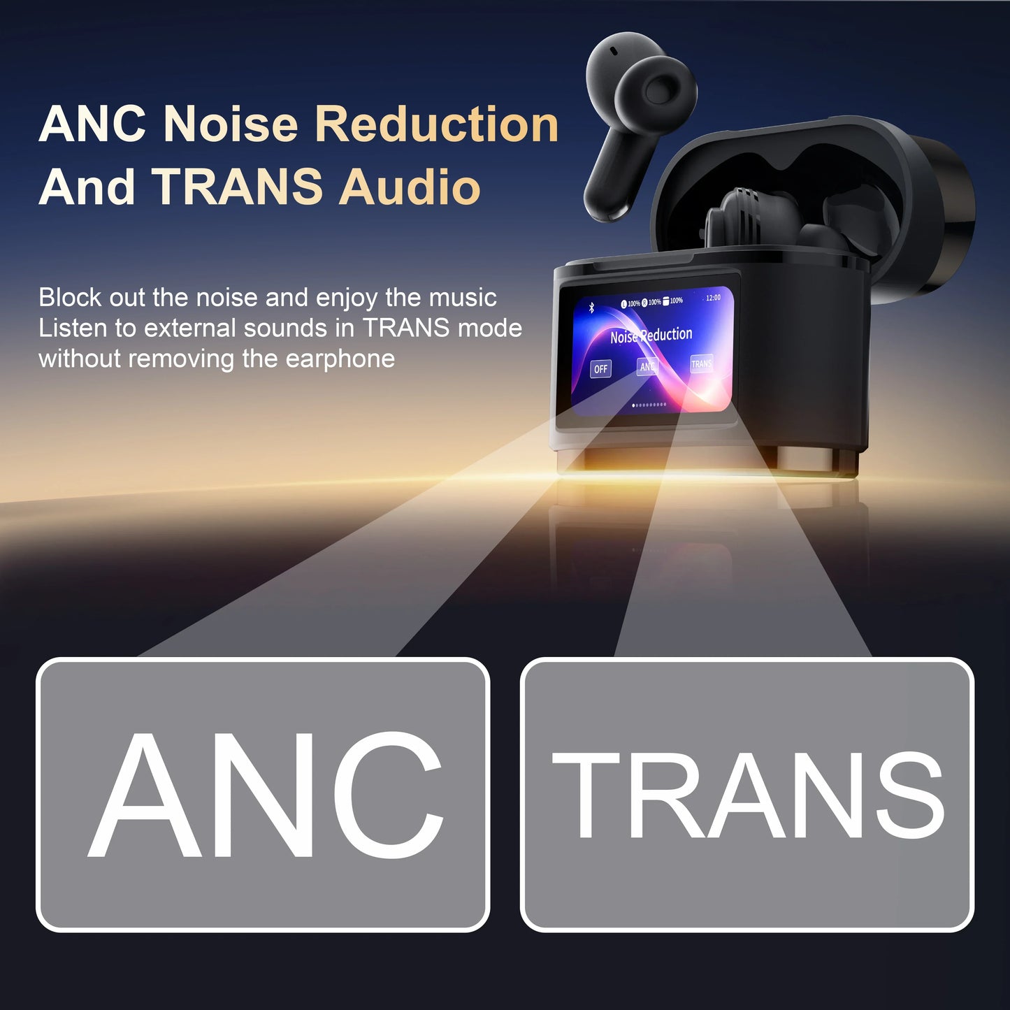 Xiaomi True Wireless Bluetooth Earphones BD2 ANC Noise Cancelling ENC Digital Display Built-in Microphone Earphones HiFi Stereo